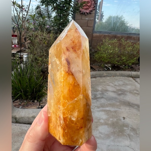 Golden Healer Quartz Crystal Tower - Picture 2 of 9